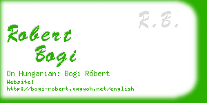 robert bogi business card